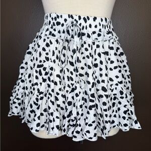 Stylish Black and White Polka Dot Skirt